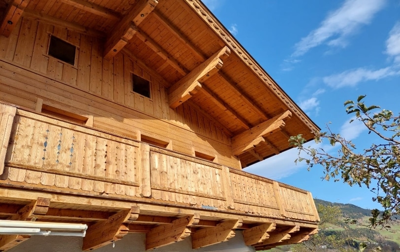 Trockeneisstrahlen / Trockeneisreinigung, Holzfassade, Fassadenreinigung Nachher | SMS Group